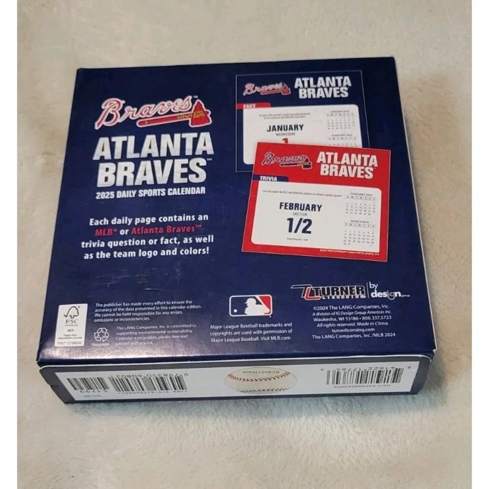 ATLANTA BRAVES TURNER LICENSING 2025 DAILY SPORTS CALENDAR